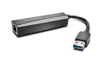 Kensington UA0000E USB-A-Ethernet-Adapter – schwarz - Kabelgebunden - USB - Ethernet - 5000 Mbit/s - Schwarz