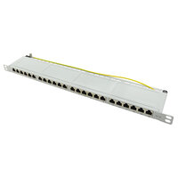 LogiLink NP0062 - 10 Gigabit Ethernet - RJ-45 - Cat6a - Grau - Metall - 0.5U