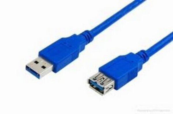 MEDIARANGE 3m - USB3.0-A - USB3.0-A - 3 m - USB A - USB A - USB 3.2 Gen 1 (3.1 Gen 1) - Männlich/Weiblich - Blau