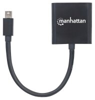 P-152549 | Manhattan Aktiver Mini-DisplayPort auf DVI-I-Adapter - Mini-DisplayPort-Stecker auf DVI-I Dual-Link-Buchse - 4K@30Hz - schwarz - Polybagverpackung - 0,195 m - Mini DisplayPort - DVI-I - Männlich - Weiblich - Gerade | 152549 | Kabel / Adapter |