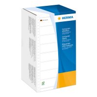 HERMA Computeretiketten 147.32x99.2 mm 1-bahnig weiß perforiert Papier matt 3000 St. - Weiß - Selbstklebendes Druckeretikett - Zellulose - Papier - Punktmatrix - Matte - PEFC