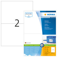 HERMA Etiketten Premium A4 210x148 mm weiß Papier matt 200 St. - Weiß - Selbstklebendes Druckeretikett - A4 - Papier - Laser/Inkjet - Dauerhaft