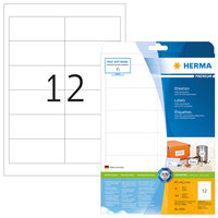 HERMA Etiketten Premium A4 97x42.3 mm weiß Papier matt 300 St. - Weiß - Selbstklebendes Druckeretikett - A4 - Papier - Laser/Inkjet - Dauerhaft