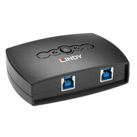 Lindy 2 Port USB 3.0 Switch - USB-Umschalter für die gemeinsame Nutzung von Peripheriegeräten - 2 x SuperSpeed USB 3.0