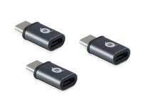 P-DONN05G | Conceptronic DONN05G - USB 2.0 Type-C - USB 2.0 Micro - Schwarz | DONN05G | Zubehör