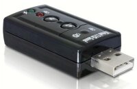P-61645 | Delock USB Sound Adapter 7.1 - 2x3.5mm - USB2.0 - Schwarz | 61645 | Zubehör