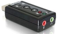 P-61645 | Delock USB Sound Adapter 7.1 - 2x3.5mm - USB2.0 - Schwarz | Herst. Nr. 61645 | Soundkarten | EAN: 4043619616459 |Gratisversand | Versandkostenfrei in Österrreich