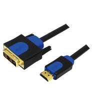 P-CHB3102 | LogiLink CHB3102 - 2 m - HDMI - DVI-D - Gold - Schwarz - Blau - Männlich/Männlich | CHB3102 | Zubehör
