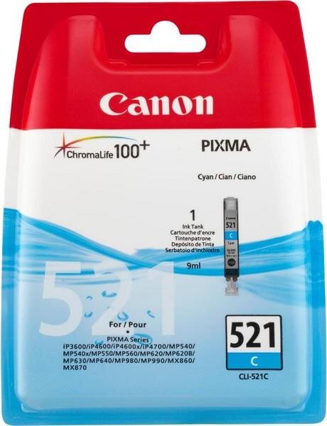 P-2934B001 | Canon 521 Tinte cyan cli-521c - Original - Tintenpatrone | 2934B001 | Verbrauchsmaterial