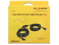 P-82915 | Delock 11m - USB2.0-A - USB2.0-B - 11 m - USB A - USB B - USB 2.0 - Männlich/Männlich - Schwarz | Herst. Nr. 82915 | Kabel / Adapter | EAN: 4043619829156 |Gratisversand | Versandkostenfrei in Österrreich