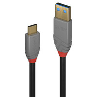 P-36910 | Lindy 36910 USB Kabel 0,5 m USB C USB A Männlich Schwarz - Grau | 36910 | Zubehör
