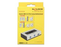 P-87667 | Delock Switch USB 3.0 2 port manual bidirectional - USB-Umschalter für die gemeinsame Nutzung von Peripheriegeräten - 2 x SuperSpeed USB 3.0 | Herst. Nr. 87667 | Umschalter | EAN: 4043619876679 |Gratisversand | Versandkostenfrei in Österrreich