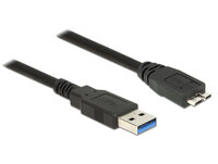 P-85073 | Delock 85073 - 1,5 m - USB A - Micro-USB B - USB 3.2 Gen 1 (3.1 Gen 1) - Männlich/Männlich - Schwarz | 85073 | Zubehör