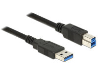 P-85065 | Delock 85065 - 0,5 m - USB A - USB B - USB 3.2 Gen 1 (3.1 Gen 1) - Männlich/Männlich - Schwarz | 85065 | Zubehör