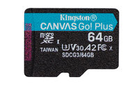P-SDCG3/64GBSP | Kingston Canvas Go! Plus - 64 GB - MicroSD - Klasse 10 - UHS-I - 170 MB/s - 70 MB/s | SDCG3/64GBSP | Verbrauchsmaterial