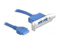 P-82976 | Delock USB 3.0 19-pin - 2 x USB 3.0-A - 0,4 m -...