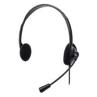 P-179850 | Manhattan Stereo USB-Headset - Federleichtes - ohraufliegendes Design (On-Ear) - kabelgebunden - USB-A-Stecker - verstellbares Mikrofon - schwarz - Kopfhörer - Kopfband - Büro/Callcenter - Schwarz - Binaural - 1,5 m | 179850 | Audio, Video & Hi