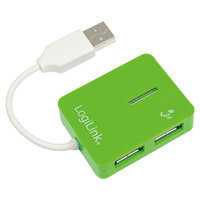 LogiLink USB 2.0 4-Port Hub - 480 Mbit/s - Grün - Windows 98SE/ME/200/XP/Vista/2003/7 - 450 g