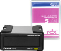 Overland-Tandberg RDX Laufwerkskit mit 5TB Kassette - extern - schwarz - USB3+ - Speicherlaufwerk - RDX-Kartusche - USB 3.2 Gen 1 (3.1 Gen 1) - HDD - UL 60950 - CSA C22.2 No. 60950 - IEC 60950/ EN60950 FCC 47CFR - part 15 - class B - CISPR22 - class B,...