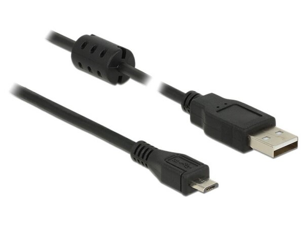 P-84902 | Delock 84902 - 1,5 m - USB A - Micro-USB B - USB 2.0 - Männlich/Männlich - Schwarz | 84902 | Zubehör