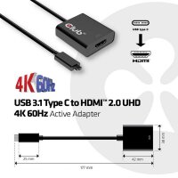 P-CAC-2504 | Club 3D USB 3.1 Type C auf HDMI 2.0 UHD 4K...