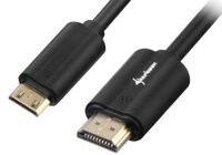 Sharkoon HDMI mit Ethernetkabel - mini HDMI (M) bis HDMI (M) - 2 m