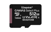 P-SDCS2/512GBSP | Kingston Canvas Select Plus - 512 GB - MicroSDXC - Klasse 10 - UHS-I - 100 MB/s - 85 MB/s | SDCS2/512GBSP | Verbrauchsmaterial