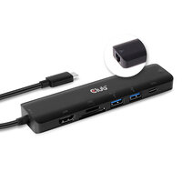 P-CSV-1592 | Club 3D USB Typ C 7-in-1 Hub auf HDMI 4K60Hz /SD-TF Kartenslot 2x USB Typ A / USB Typ C PD / RJ45 | CSV-1592 | Zubehör