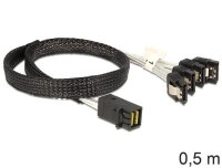 P-83392 | Delock 83392 - 0,5 m - 1 x Mini SAS HD x 4 SFF 8643 - 4 x SATA 7p - Männlich/Weiblich - Schwarz - Silber | Herst. Nr. 83392 | Kabel / Adapter | EAN: 4043619833924 |Gratisversand | Versandkostenfrei in Österrreich