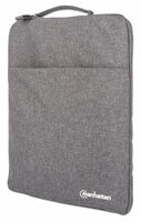 Manhattan Seattle Notebook Sleeve 15,6 - Schutzhülle für Notebooks bis zu 15,6 - Top Load - Premiumpolsterung - wasserfest - ein Innenfach - ein Frontfach - anthrazit - Schutzhülle - 39,6 cm (15.6 Zoll) - 260 g
