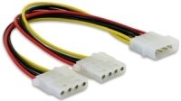 P-82100 | Delock Y-Cable Power > 2x 4pin Molex - 0,11 m - Molex (4-pin) - Molex (4-pin) | 82100 | Zubehör