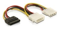Delock Cable Power SATA HDD > 2x 4pin male/female - 0,165 m - SATA 15-Pin - 2 x Molex (4-pin)