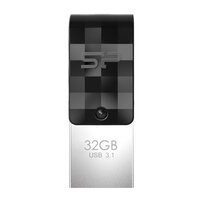 Silicon Power Mobile C31 - 32 GB - USB Type-A / USB Type-C - 3.2 Gen 1 (3.1 Gen 1) - Drehring - 3,3 g - Schwarz - Silber