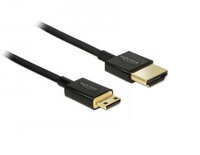 Delock Slim Premium - HDMI mit Ethernetkabel - mini HDMI (M) bis HDMI (M)