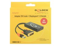 Delock 0.3m - DVI 24+1 + USB-A/Displayport 20p - 0,3 m -...