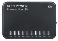 RealPower Power Station 120W 10 USB-Ports