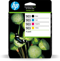 HP 903 4er-Pack Original-Druckerpatronen Schwarz/Cyan/Magenta/Gelb - Standardertrag - Tinte auf Pigmentbasis - Tinte auf Pigmentbasis - 12,4 ml - 4,5 ml - 4 Stück(e)
