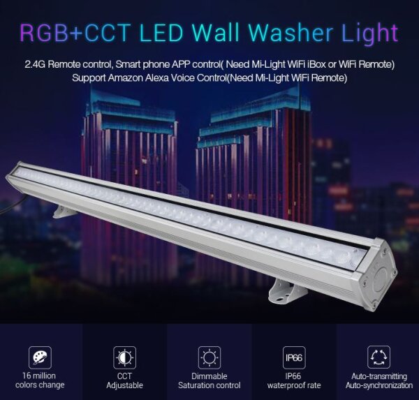 L-161417 | Synergy 21 LED Wallwasher 24W RGB+CCT IP66*Milight/Miboxer* | 161417 | Elektro & Installation