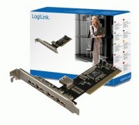 P-PC0028 | LogiLink 4+1-port USB 2.0 PCI Card - PCI - USB 2.0 - ROHS - FCC - CE - VIA VT6212L - 480 Mbit/s - PC - Mac | Herst. Nr. PC0028 | Netzwerkadapter / Schnittstellen | EAN: 4260113563526 |Gratisversand | Versandkostenfrei in Österrreich