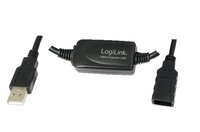 LogiLink 10m USB - USB 2.0 M/F - 10 m - USB A - USB A - USB 2.0 - Männlich/Weiblich - Schwarz