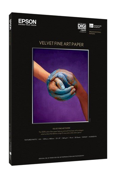 I-C13S041637 | Epson Fine Art Velvet - Velvet-Papier - A3 plus (329 x 423 mm) | C13S041637 | Verbrauchsmaterial