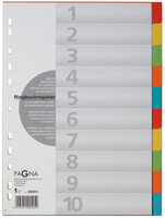 P-32001-20 | Pagna 32001-20 - Numerischer Registerindex - Karton - Mehrfarben - Porträt - A4 - 225 mm | 32001-20 | Büroartikel