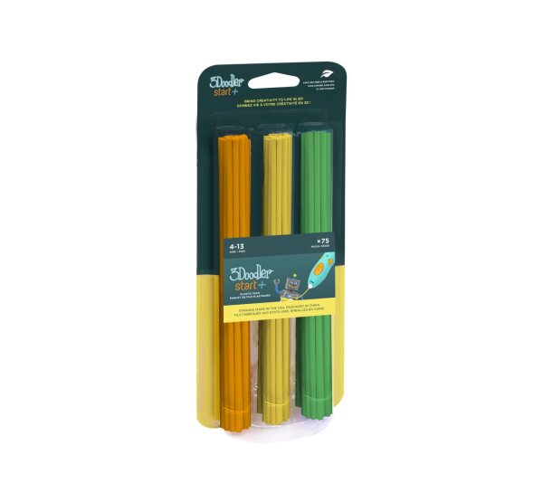 L-3DS-ECO-MIX2-75 | 3Doodler Start Filament Mix 2 orange gelb grün 75 Stück | 3DS-ECO-MIX2-75 | Verbrauchsmaterial