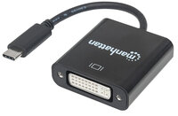 P-152051 | Manhattan USB 3.1 Typ C auf DVI-Konverter - Typ C-Stecker auf DVI-Buchse - schwarz - 3840 x 2160 Pixel | 152051 | Zubehör