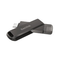 SanDisk iXpand - 128 GB - USB Type-C / Lightning - 3.2 Gen 1 (3.1 Gen 1) - Drehring - Passwortschutz - Schwarz