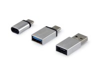 P-133475 | Equip OTG-Adapter für USB-C 3er Pack - USB C - USB C - USB A - USB A - Micro-USB - USB C - Silber | Herst. Nr. 133475 | Kabel / Adapter | EAN: 4015867225653 |Gratisversand | Versandkostenfrei in Österrreich