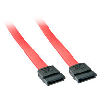 P-33324 | Lindy 33324 0.5m SATA SATA Schwarz - Rot SATA-Kabel | 33324 | PC Komponenten