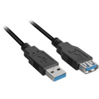 Sharkoon 2m - 2xUSB3.0-A - 2 m - USB A - USB A - USB 3.2...