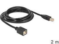 P-83427 | Delock USB-Verlängerungskabel - USB Type B (W) bis USB Type B (M) - 2 m | 83427 | Zubehör