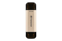 Transcend JetFlash 930C - 512 GB - USB Type-A / USB Type-C - 3.2 Gen 1 (3.1 Gen 1) - 420 MB/s - Kappe - Gold